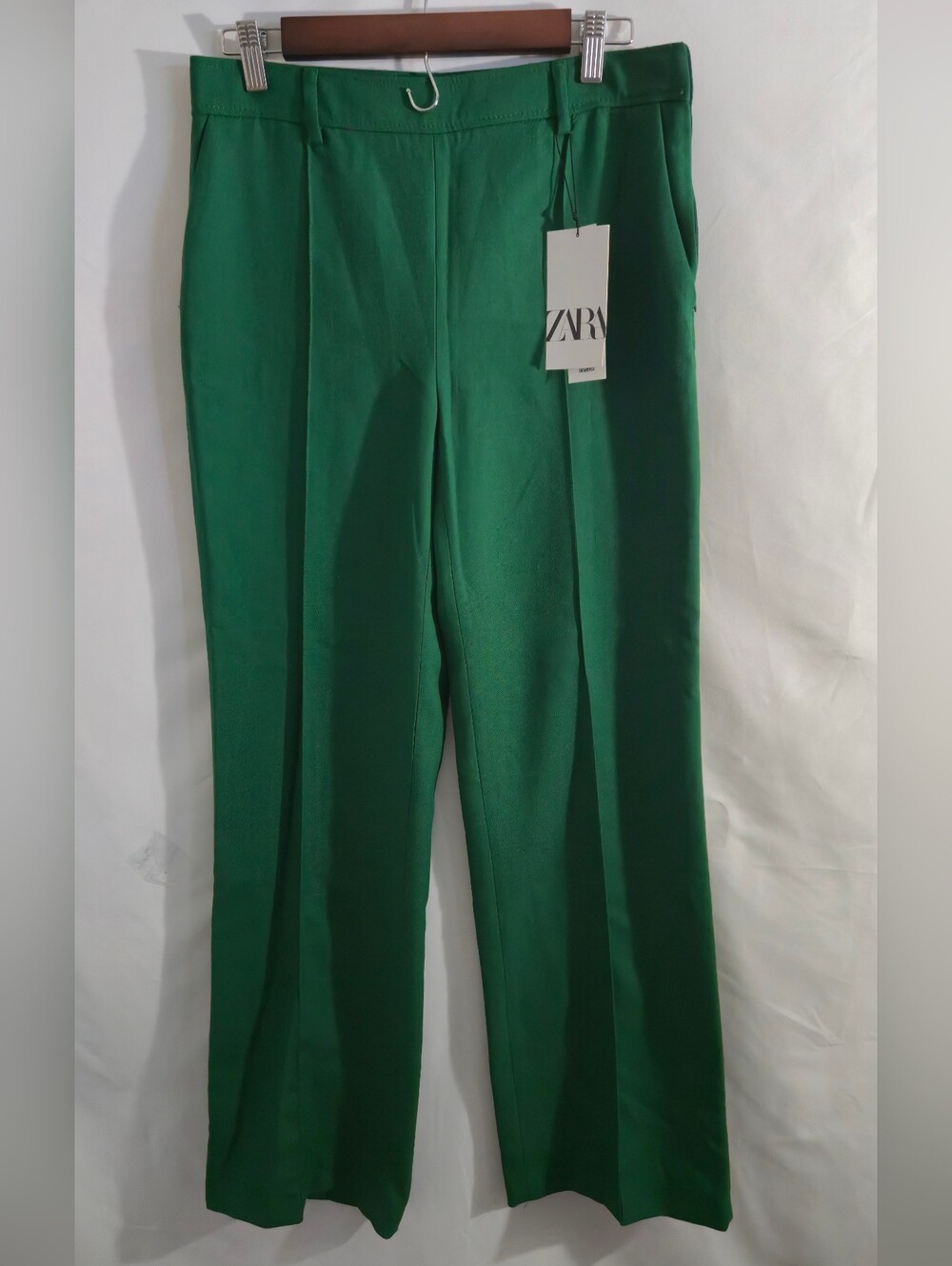 ZARA Emerald Green Trousers - Picture 1 of 8